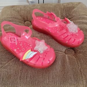 MINI MELISSA hot pink sandals sz 10